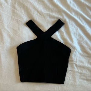 Aritzia Sculpt Knit Criss Cross Cropped Tank